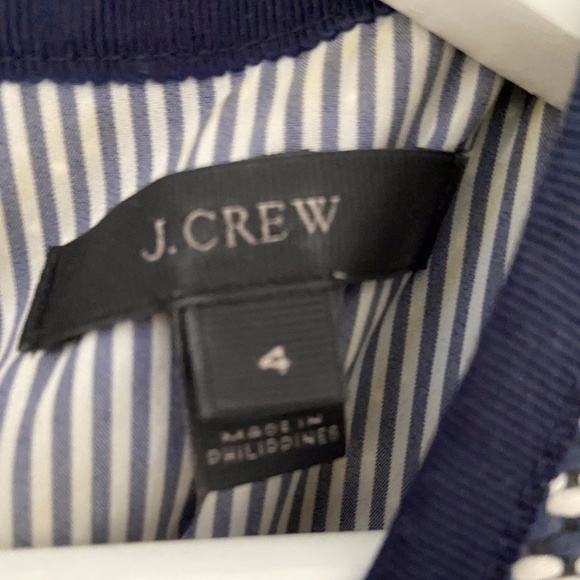 Navy striped business casual dress by J. Crew - Picture 3 of 3